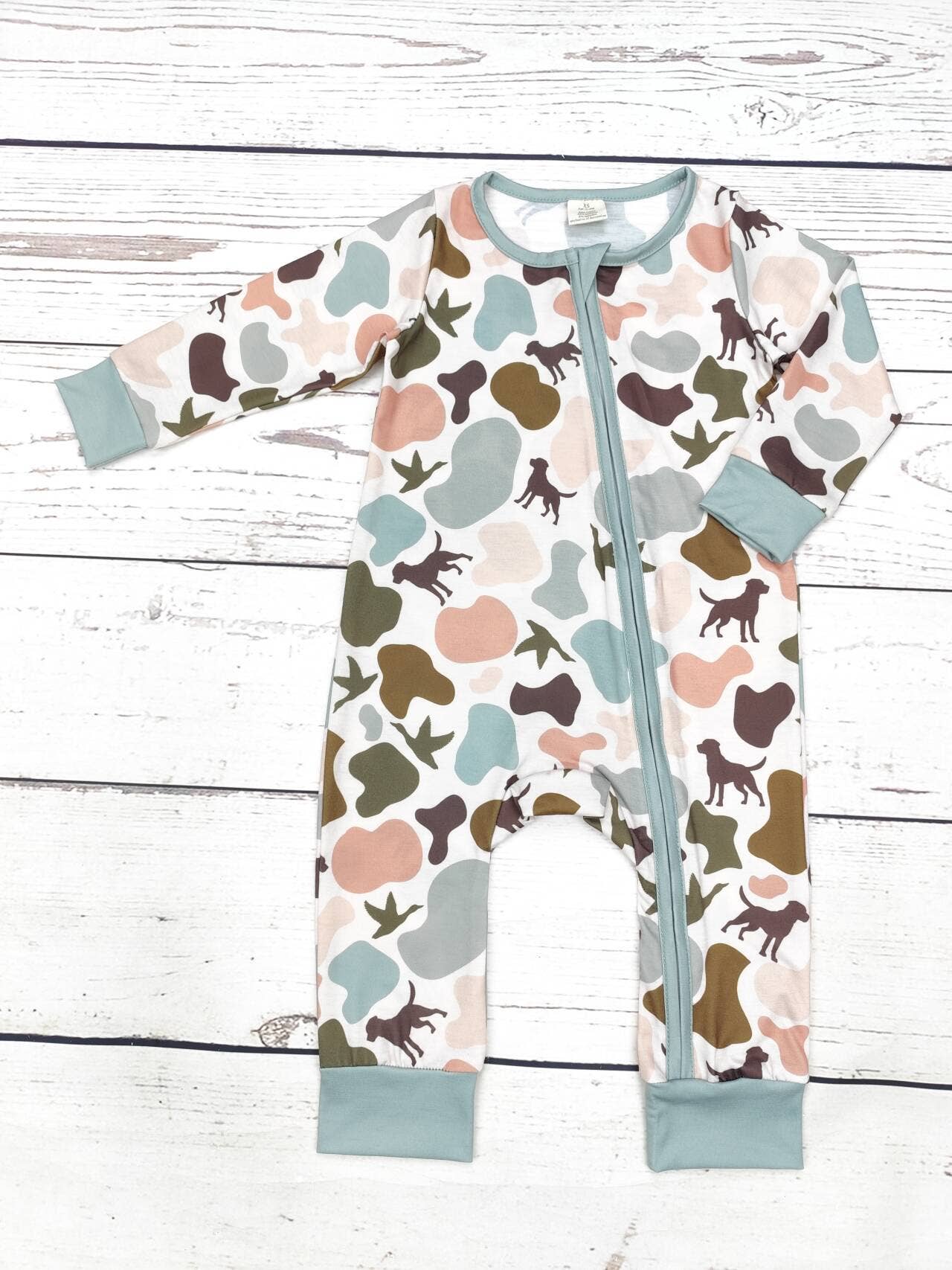 Pre-Order Baby Duck Camouflage Print  Zip Sleeper