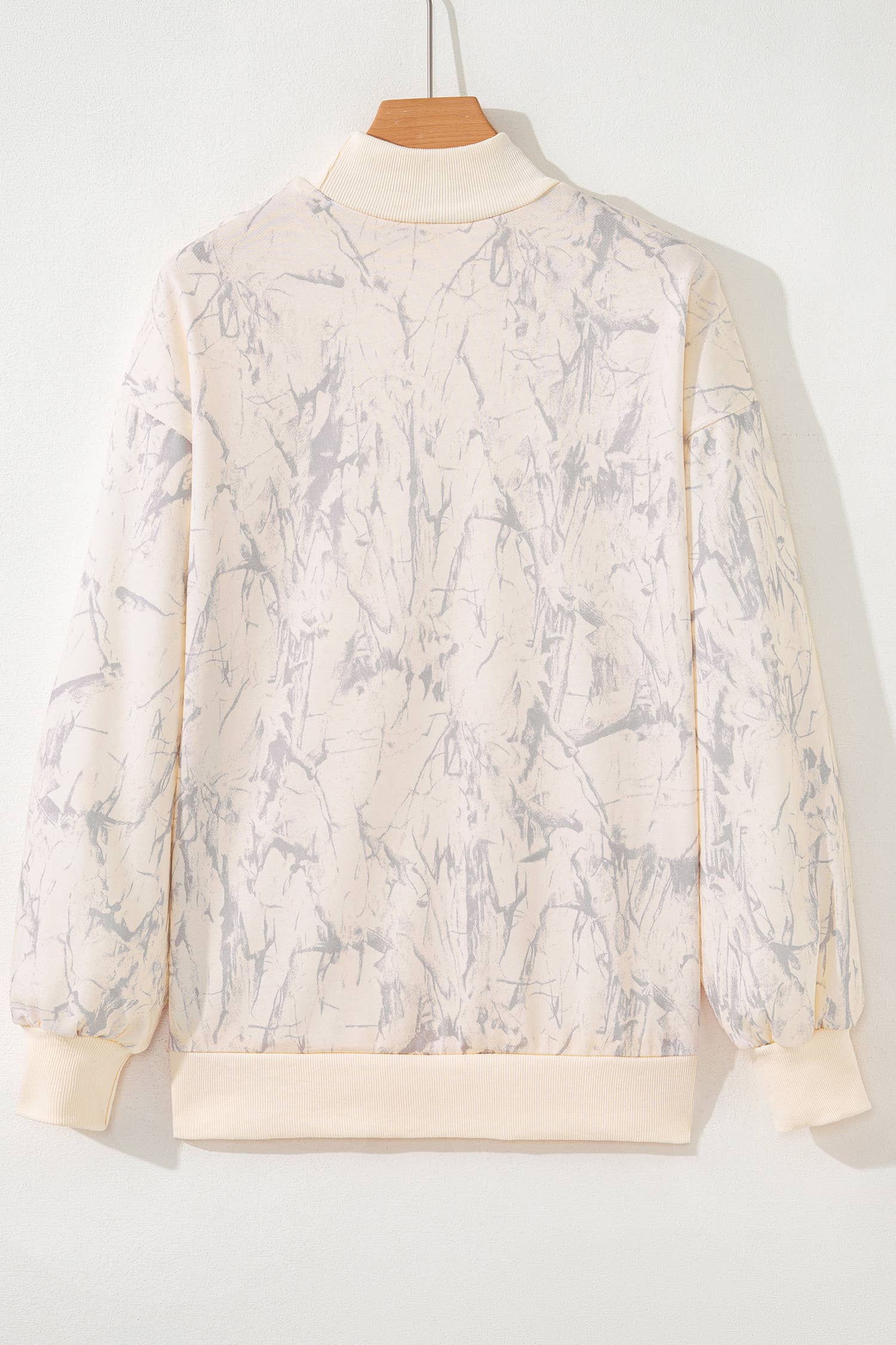 Camo Mock Neck Baggy Sweatshirt