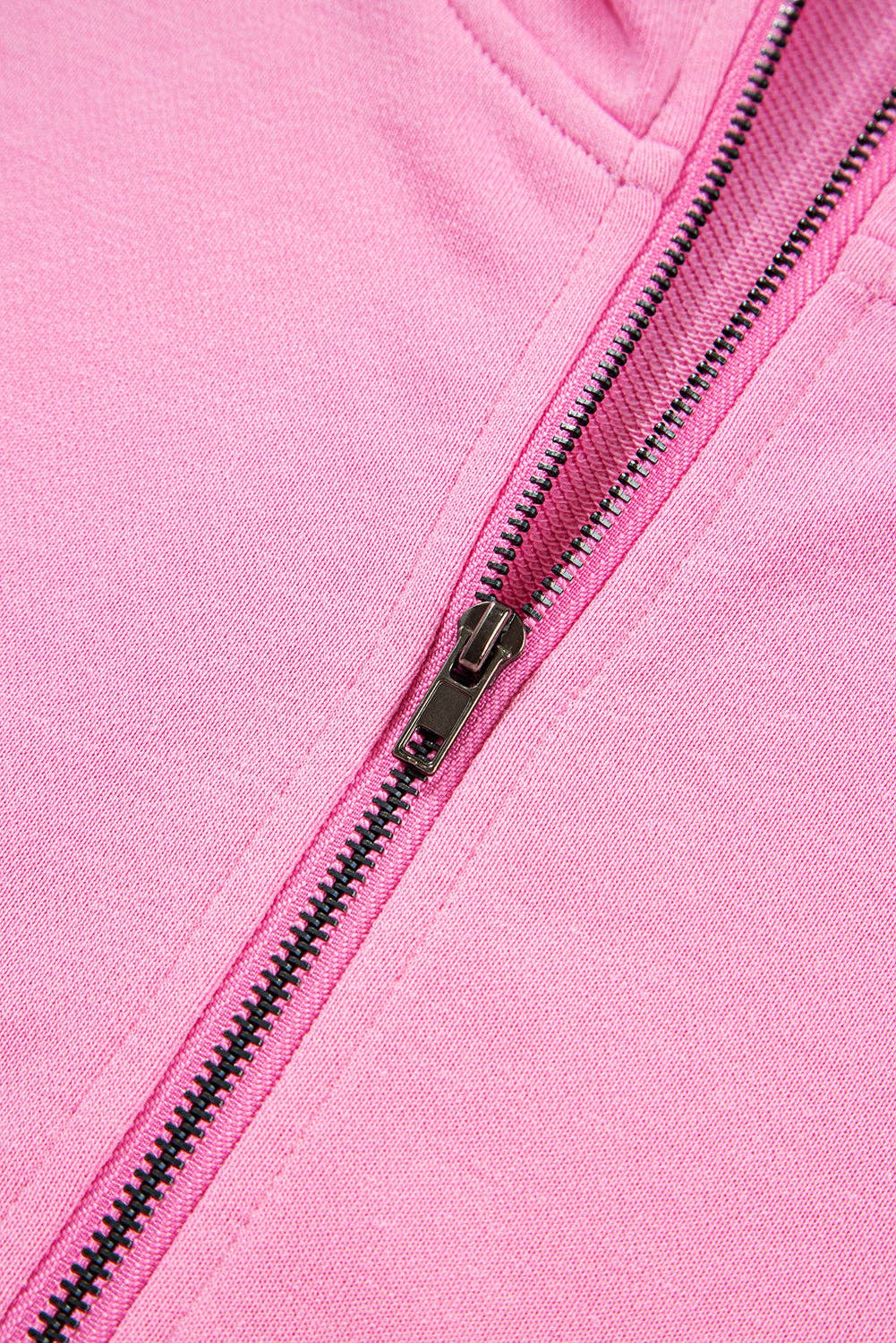 Bonbon Checkered Patchwork Half Zip Hoodie with Pocke