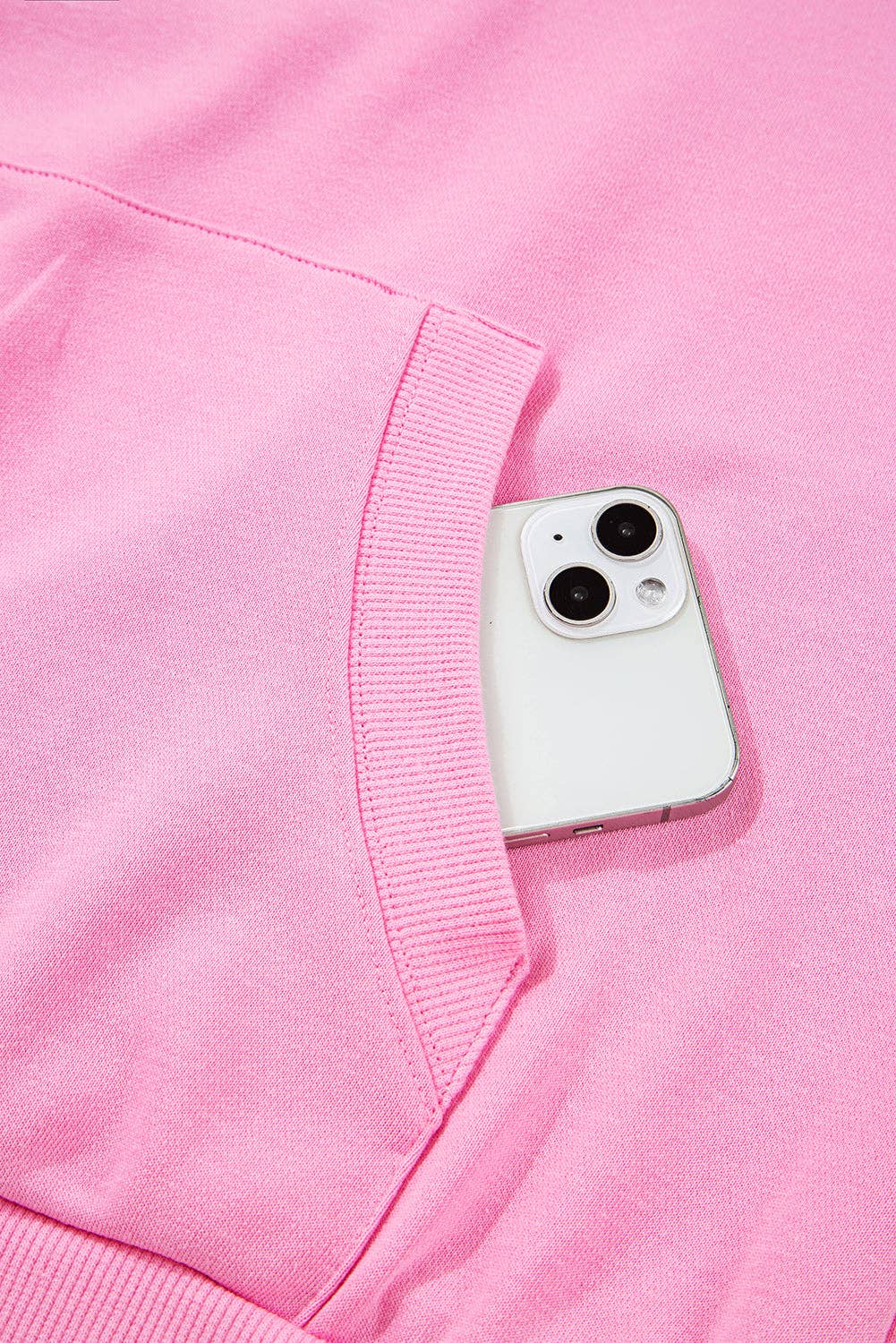 Bonbon Checkered Patchwork Half Zip Hoodie with Pocke