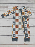 Pre- Order Baby Zipper Sleeper With Cactus Cows Print