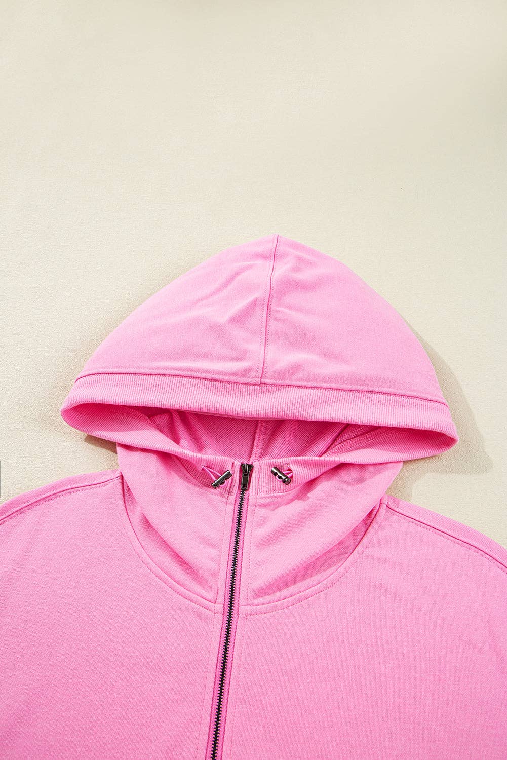 Bonbon Checkered Patchwork Half Zip Hoodie with Pocke